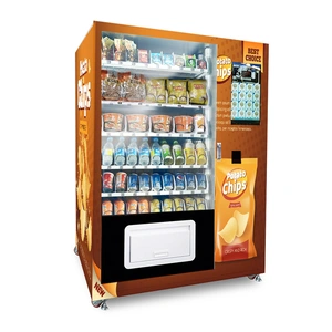 Micron smart snack and drink combo vending machine with touch screen, card reader and E-wallet Accpet customization